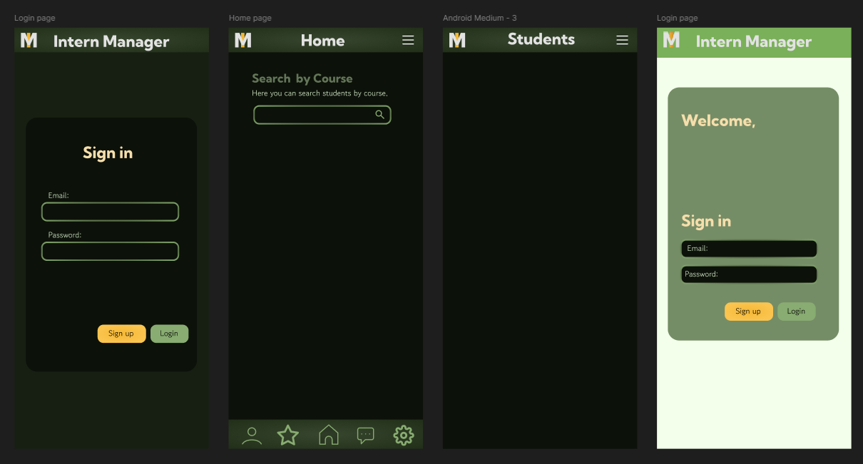first wireframe of redesign